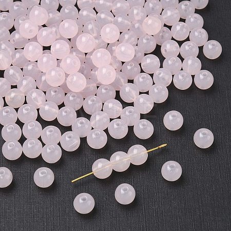 Imitation Jade Acrylic Beads SACR-S188-08mm-09-1