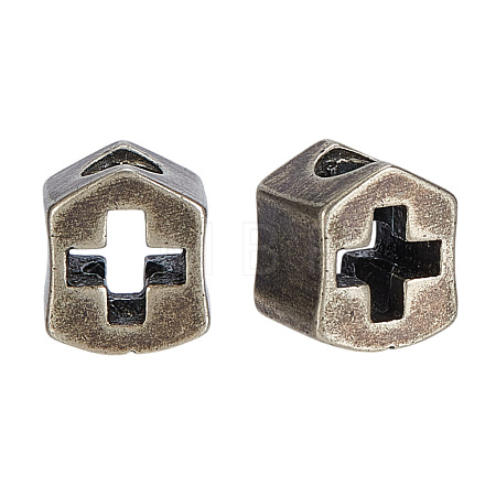 Brass European Beads LS-KK-WH0062-206AS-1