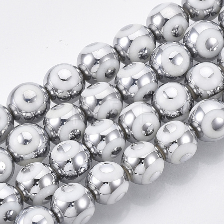 Electroplate Glass Beads Strands EGLA-T012-02F-1