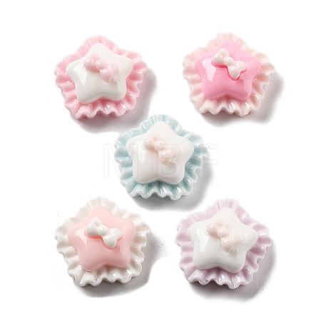 Cute Mini Cartoon Bowknot Series Resin Cabochons CRES-I037-04C-1