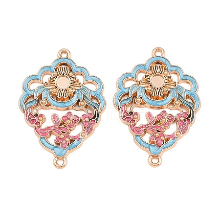 Alloy Enamel Cabochon Connector Settings AL-CBA8479-04KCG-1