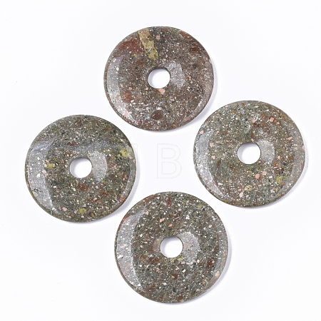 Natural  Unakite Pendants G-S364-002A-1