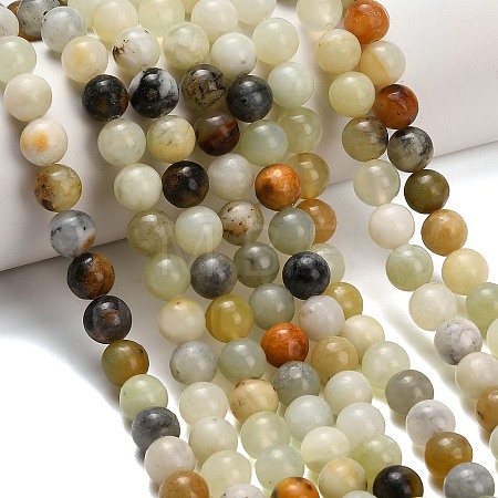 Natural Butter Jade Beads Strands G-C289-B03-8mm-1