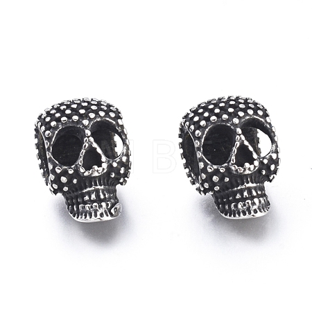Halloween 304 Stainless Steel European Beads STAS-F243-44AS-1