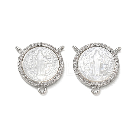 Brass Micro Pave Clear Cubic Zirconia Chandelier Component Links CU-CBA5585-03P-03-1