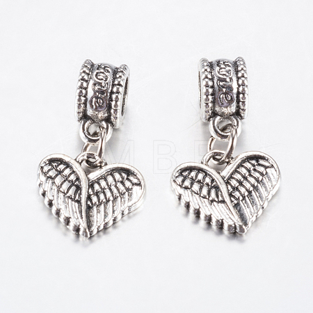 Tibetan Style Alloy European Dangle Charms PALLOY-F199-33AS-1