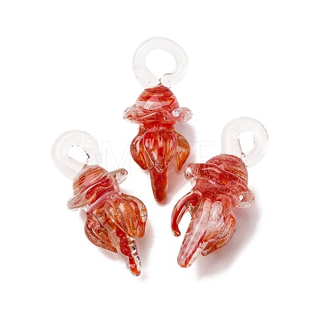 Handmade Lampwork Pendants LAMP-K039-31G-1