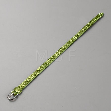 Blank PU Leather Cord Bracelet with Alloy Clasps X1-AJEW-TAC0041-01B-15-1
