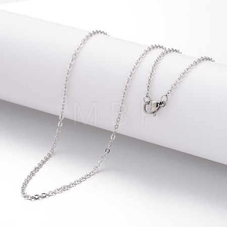 Non-Tarnish 304 Stainless Steel Cable Chain Necklaces NJEW-H445-16P-1