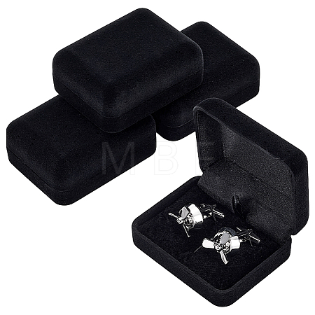Velvet Cufflink Gift Storage Boxes CON-WH0112-079A-1