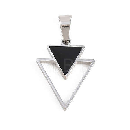 304 Stainless Steel Enamel Pendants STAS-B137-03P-1