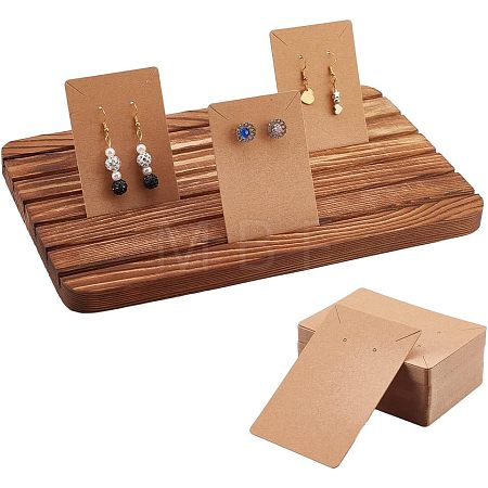 1Pc Wooden Card Display Base DIY-NB0007-76-1