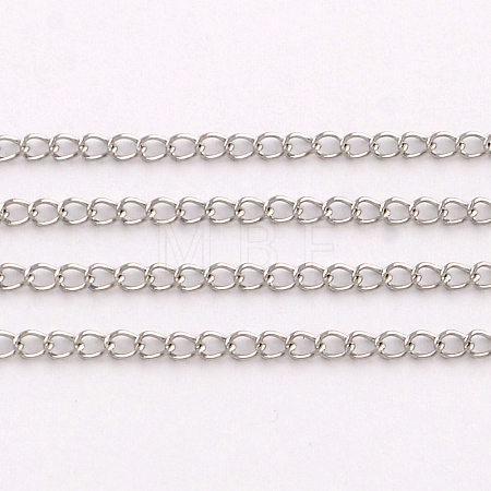 Tarnish Resistant 304 Stainless Steel Curb Chains CHS-Q001-01-1