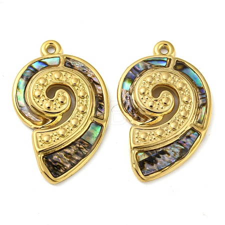 Natural Paua Shell Pendants STAS-P341-01G-01-1