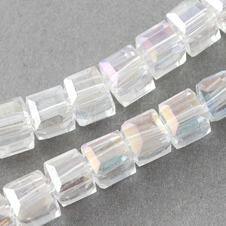 Electroplate Glass Beads Strands LS-EGLA-R030-6x6mm-20-1