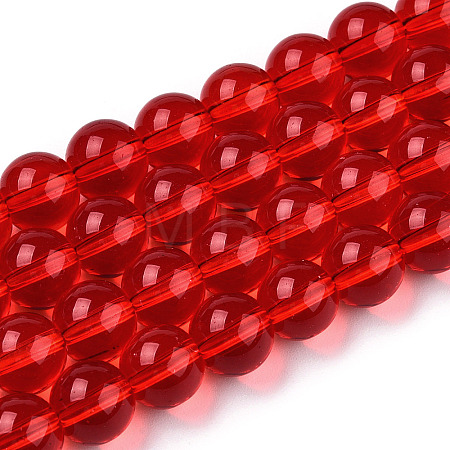 Transparent Glass Beads Strands X-GLAA-T032-T8mm-09-1