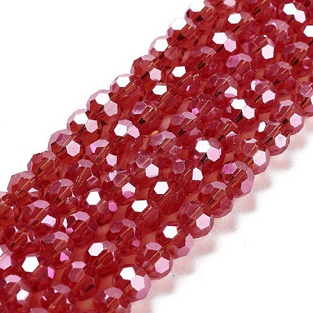 Electroplate Transparent Glass Beads Strands LS-EGLA-A035-T6mm-A01-1