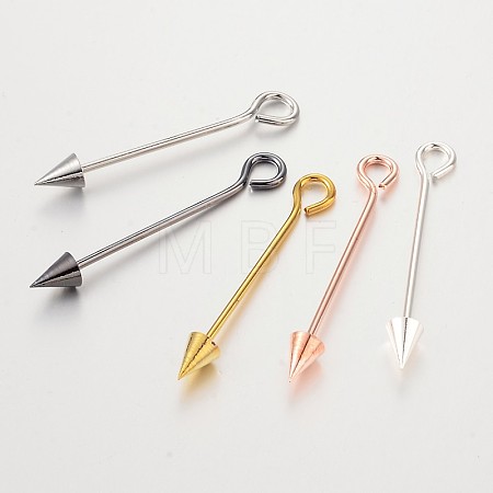 Brass Split Eye Pin KK-O089-08-1