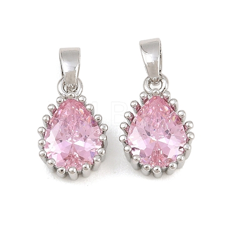 Brass Pave Cubic Zirconia Charms CU-CBA9AB3-01P-01-1
