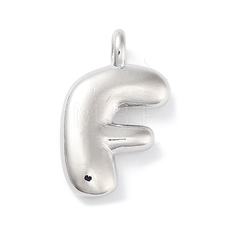 Rack Plating Brass Balloon Letter Pendants X-KK-C050-01P-F-1
