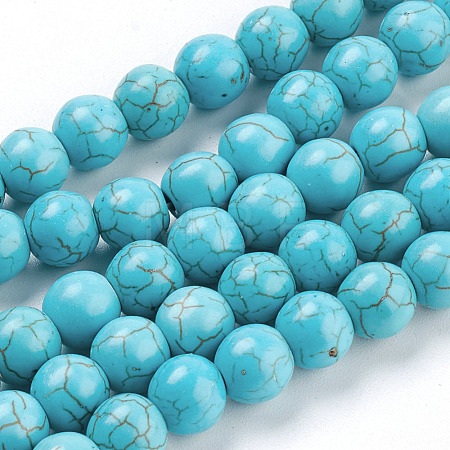 Synthetic Turquoise Beads Strands TURQ-S192-8mm-2-1