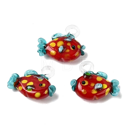 Handmade Lampwork Pendants LAMP-B035-01C-21-1