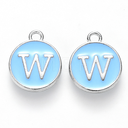 Platinum Plated Alloy Enamel Charms LS-ENAM-S118-04W-P-1