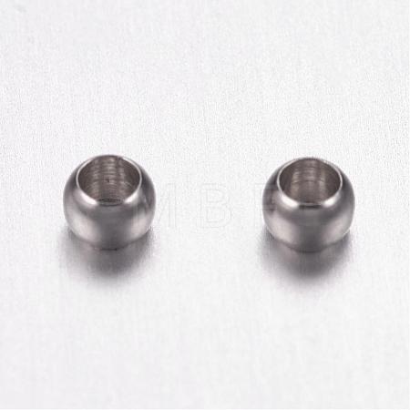 Tarnish Resistant 316 Surgical Stainless Steel Crimp Beads STAS-F117-03P-1