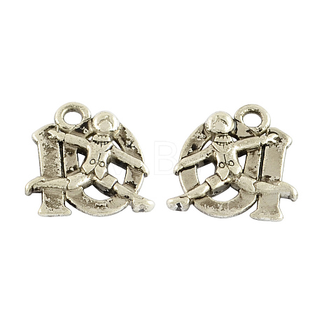 Tibetan Style Alloy Pendants TIBEP-GC149-AS-NR-1