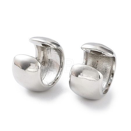 Brass Plain Cuff Earrings EJEW-D088-19P-1