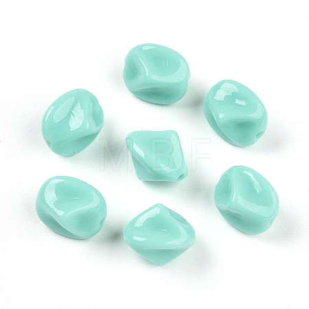 Opaque Acrylic Beads SACR-T017-34B-1