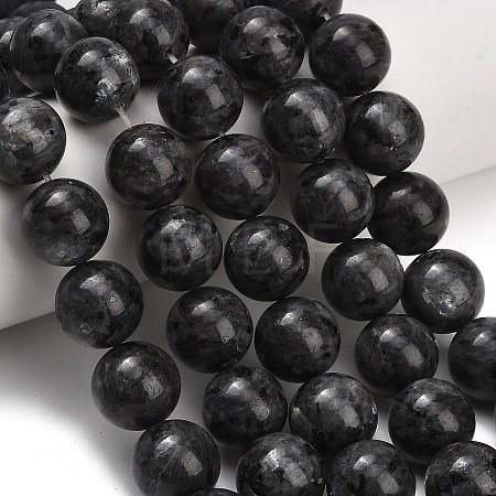 Natural Larvikite Beads Strands GSR16mmC128-1