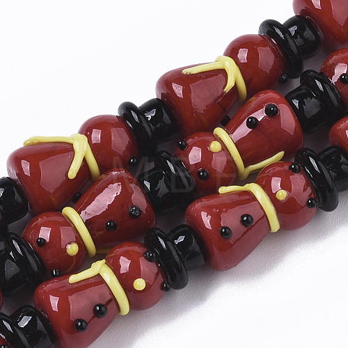 Handmade Lampwork Beads Strands LAMP-R142-01D-1