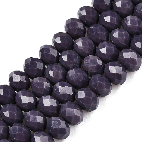 Opaque Solid Color Imitation Jade Glass Beads Strands EGLA-A044-P8mm-D11-1