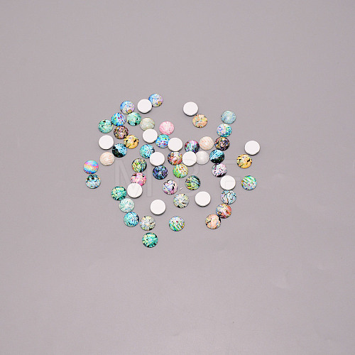 Glass Cabochons FIND-WH0094-49A-1
