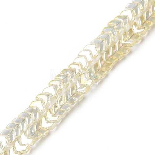 Electroplate Transparent Glass Beads Strands EGLA-L044-B-FR01-1