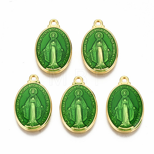 Brass Enamel Pendants X-KK-S345-179C-1