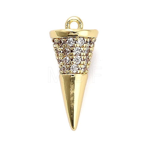 Brass Micro Pave Cubic Zirconia Pendants KK-L229-035G-1