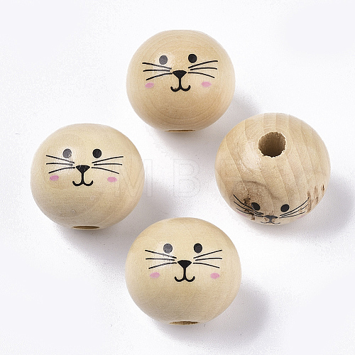 Natural Wood European Beads X1-WOOD-S055-16A-1