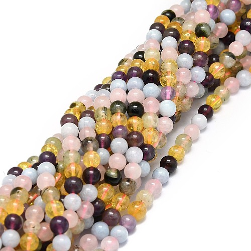 Natural Mixed Gemstone Beads Strands G-E576-06A-1