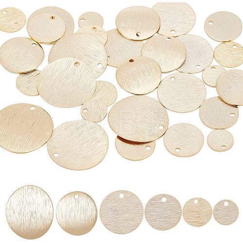 36Pcs 6 Style Brass Pendants KK-HY0001-30-1