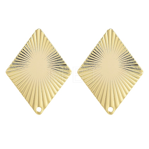 Brass Stud Earrings Findings EJEW-B063-09G-1