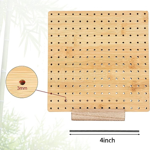 Square Bamboo Crochet Blocking Board for Handmade DIY Knitting & Crochet PW-WG04E2A-06-1