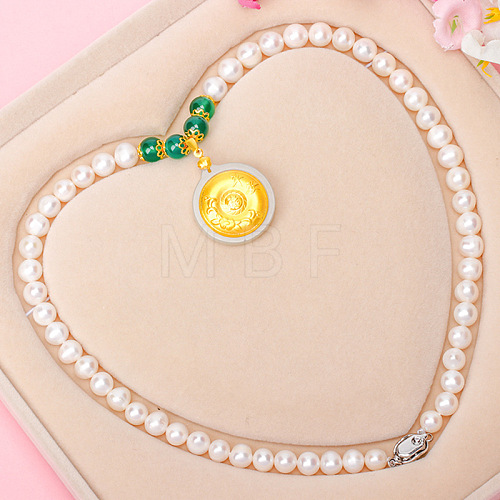 Natural Freshwater Pearl Beaded Necklaces for Women WGE4EAE-16-1