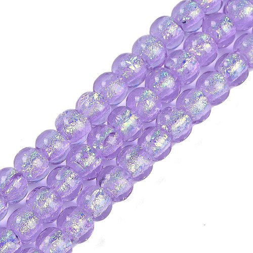 Handmade Foil Lampwork Beads Strands FOIL-K003-04A-1