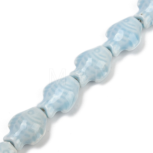 Handmade Porcelain Beads Strands PORC-P030-01A-09-1