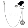 Aluminum Clip Pocket Watch Chain HJEW-PH02436-1