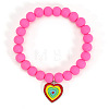 Rainbow Heart Zinc Alloy Enamel Charm Bracelets FS-WGF96C6-05-1