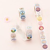 6 Rolls 3 Style Flat Round Easter Theme Pattern Tag Stickers DIY-LS0003-56-5