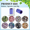 80G 8 Colors Glass Bugle Beads GLAA-PH0003-71-3
